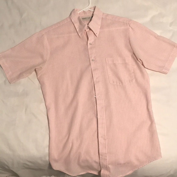 Short sleeve button up pink private club shirt. - Picture 1 of 2